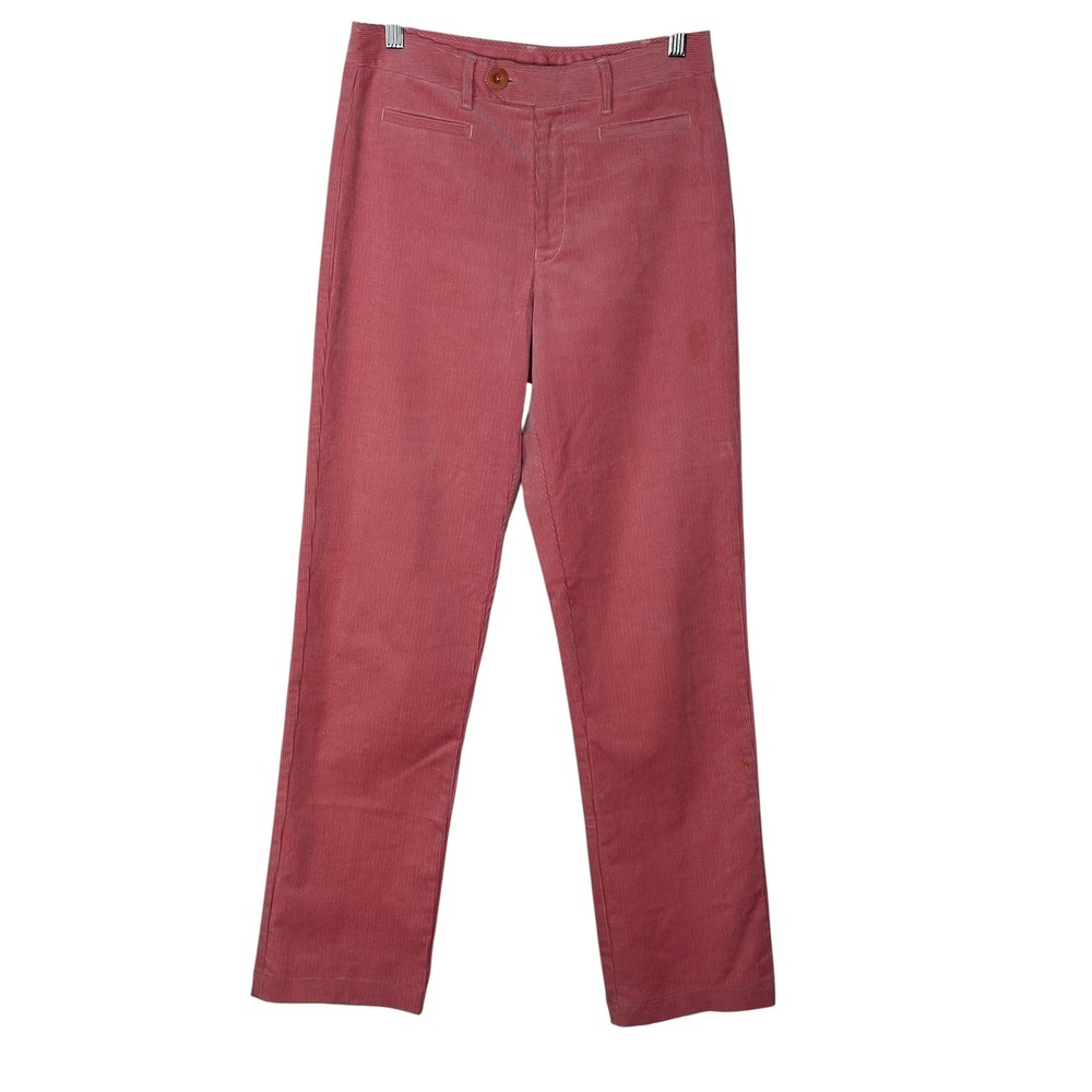Vintage Leggiadro Corduroy Pants 6 Pink Straight Leg USA Cotton Lycra Fine Wale